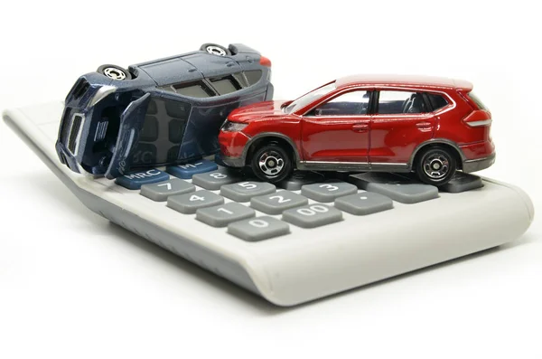 車保険のコンセプトの電卓 — ストック写真