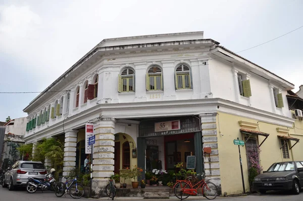 Старые улицы и архитектура Джорджтауна в Пенанге, Малайзия — стоковое фото