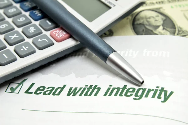 Lead with integrity — Stock Photo, Image