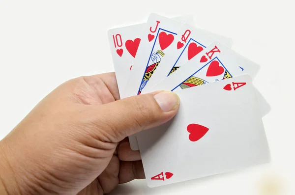 Playing cards in hand Stock Picture