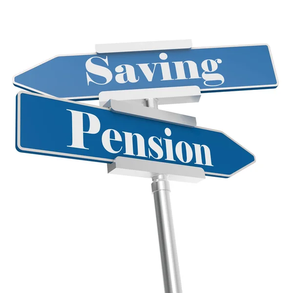 Pension and saving signs — Stock Photo, Image