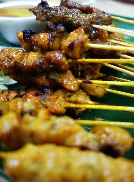 Mutton and chicken satay — Stock Photo, Image