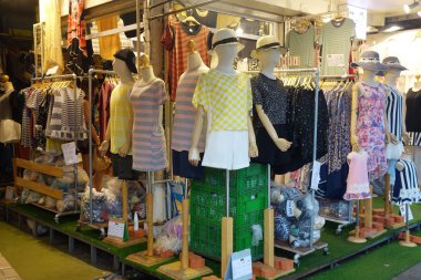 Kumaş görüntülemek Chatuchak Hafta sonu Pazar
