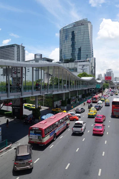 Verkeer voorwaarde in Bangkok — Stockfoto