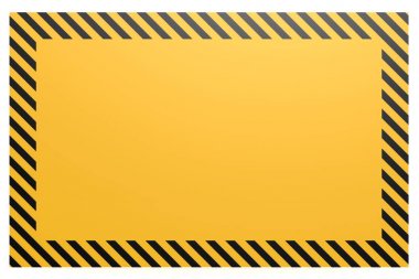 Boş sarı ve siyah afiş