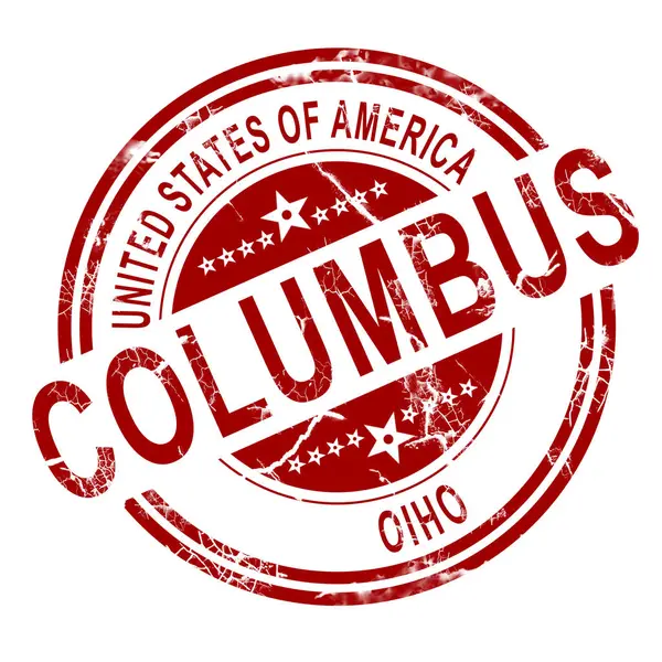 Columbus w stanie Ohio stempel z białym tłem — Zdjęcie stockowe