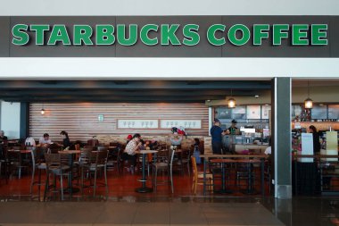 Kota Kinabalu, Saba Içinde Starbucks kafe iç