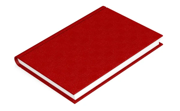 Elszigetelt könyv, piros fedéllel — Stock Fotó