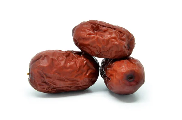 Frutos secos de jujube sobre fondo blanco —  Fotos de Stock