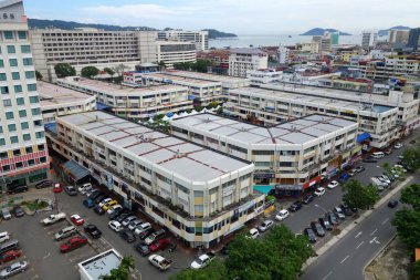 Bir Kota Kinabalu havadan görünümü