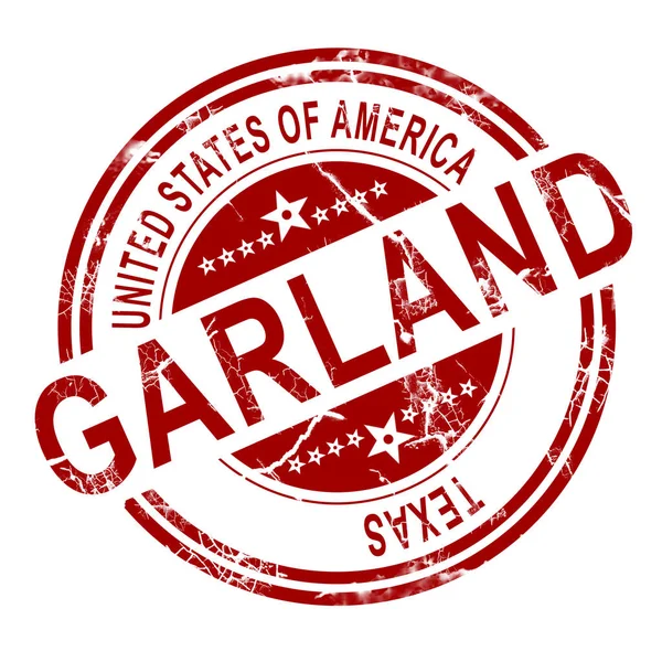 Garland Texas razítko s bílým pozadím — Stock fotografie