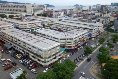 Bir Kota Kinabalu havadan görünümü