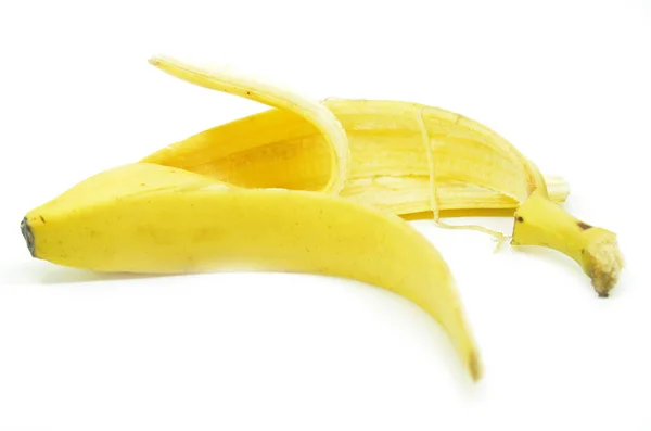 剥了皮的黄香蕉皮 — 图库照片