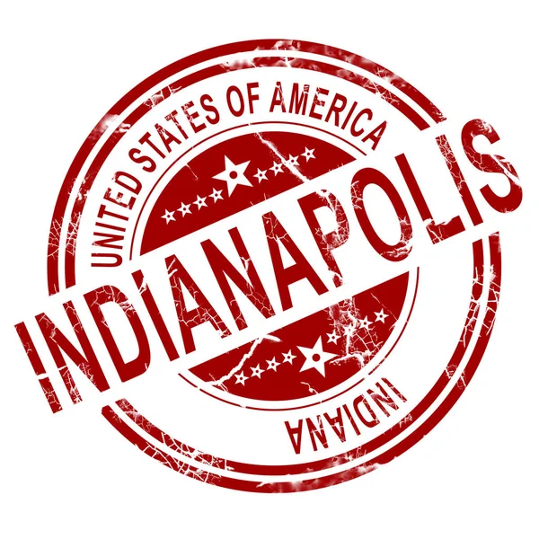 Indianapolis stempel z białym tłem — Zdjęcie stockowe