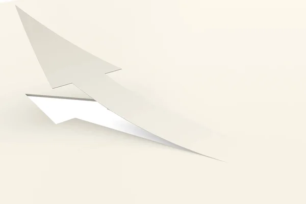 White paper arrow — Stock Photo, Image