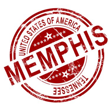 Beyaz arka plan ile Memphis damgası