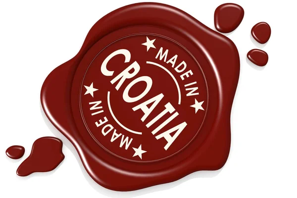 Etichetta sigillo di Made in Croatia — Foto Stock