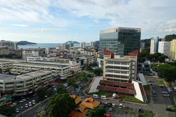 Flygfoto över Kota Kinabalu — Stockfoto