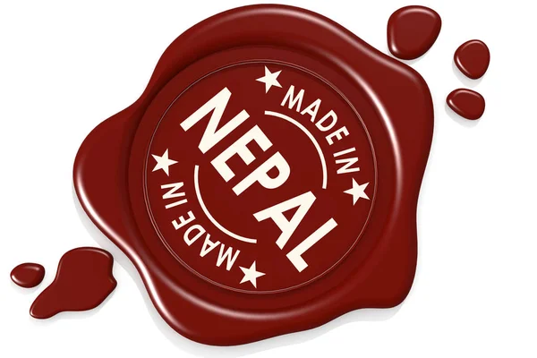 Label zegel van Made in Nepal — Stockfoto