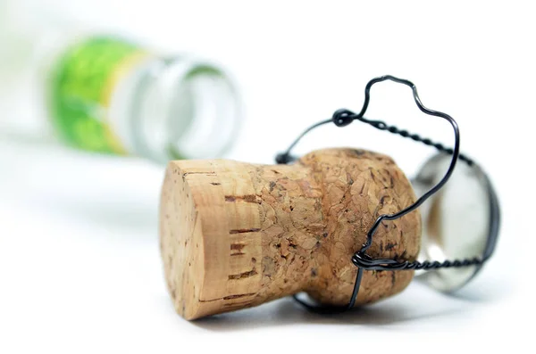 Cork uit champagne fles — Stockfoto