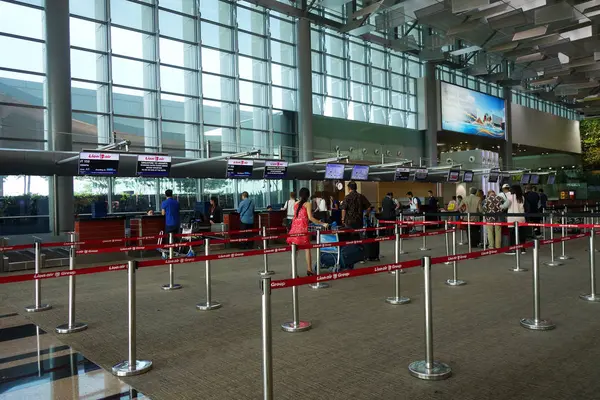 Interiér z letiště Changi v Singapuru — Stock fotografie