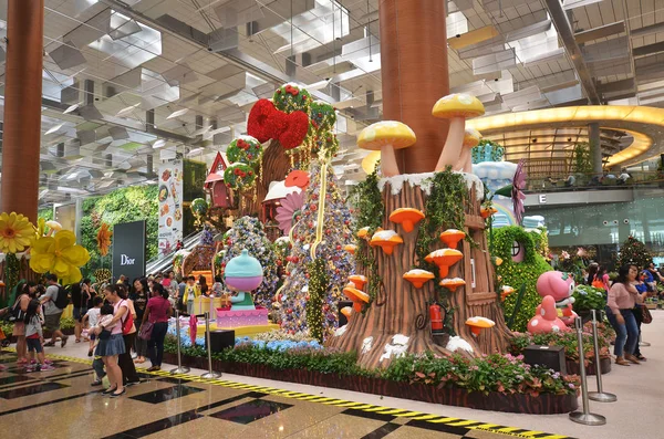 Interior del Aeropuerto de Changi en Singapur —  Fotos de Stock