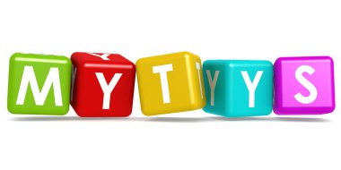 Mitler kelime ile renkli küp