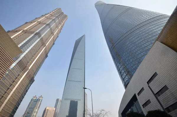 Torre Jin Mao, torre de Xangai, Centro Financeiro Mundial de Xangai — Fotografia de Stock