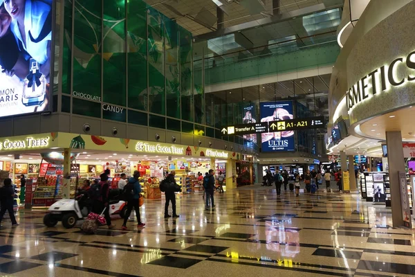 Sala partenze in Changi Aeroporto — Foto Stock