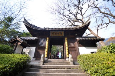 Beuatiful Mimarlık antik Budist tapınağı, Lingyin sıcaklığı