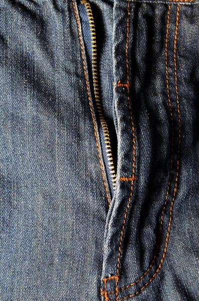 Jeans Denim fundo com zíper — Fotografia de Stock