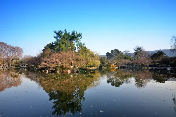 Batı Gölü Hangzhou, Çin için peyzaj — Stok fotoğraf