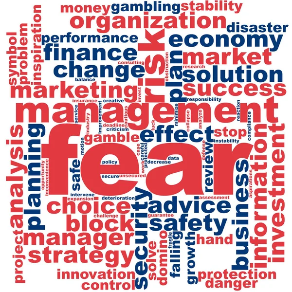 Rädsla word cloud — Stockfoto