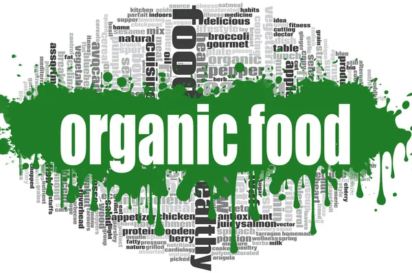 Organic food word cloud — Stock Photo, Image