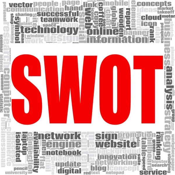 Облако слов SWOT — стоковое фото
