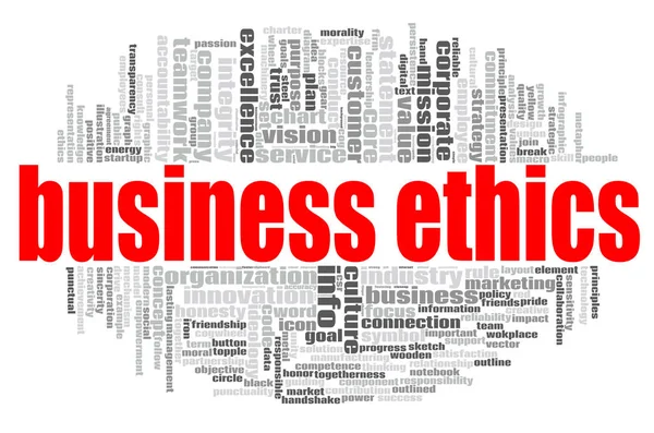 Business ethics word cloud — Stockfoto