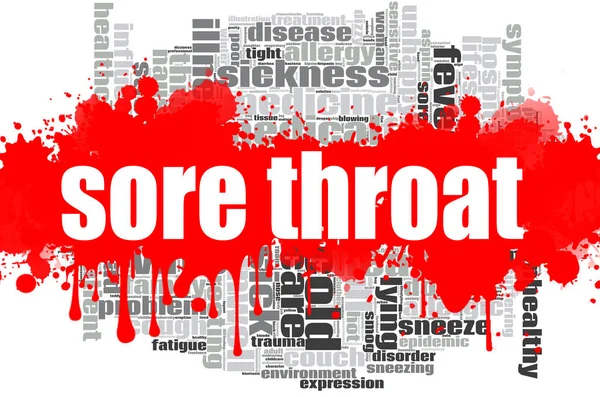 Sore throat word cloud design — Stock Photo, Image