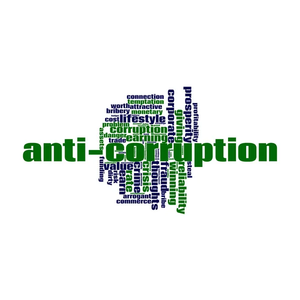 Anti-corruption word cloud — Stock Photo, Image