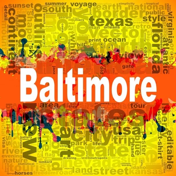 Baltimore-Wort-Wolke-design — Stockfoto