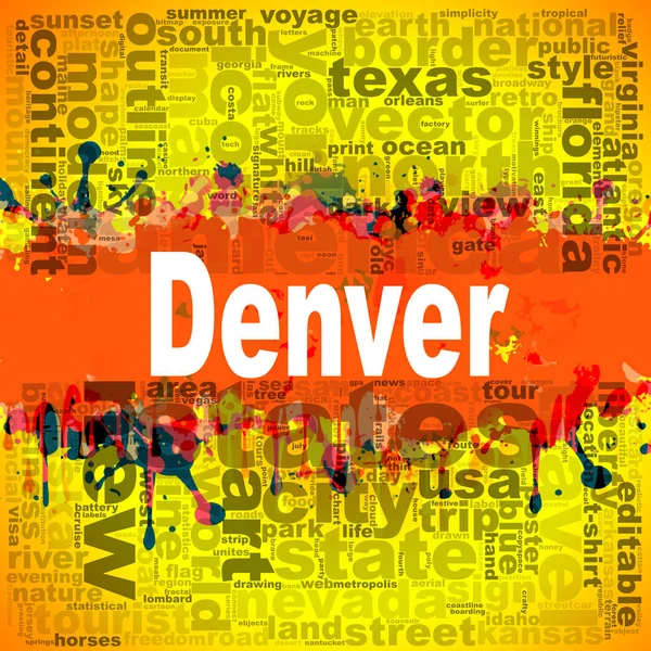 Denver-Wort-Wolke-design — Stockfoto