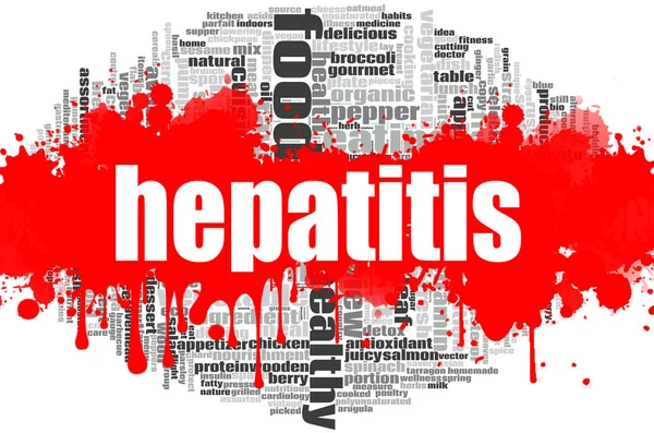 Nube palabra hepatitis — Foto de Stock