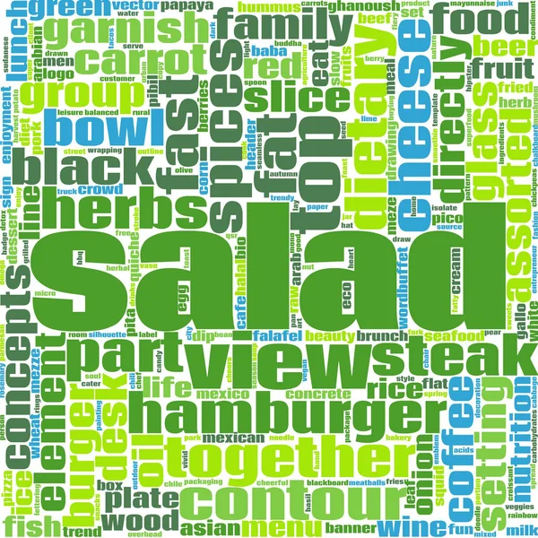 Sallad word cloud — Stockfoto