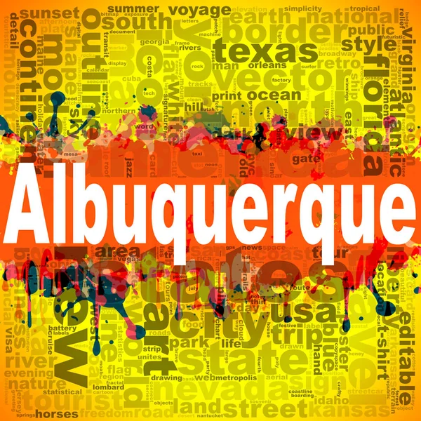 Albuquerque słowo cloud projektowanie — Zdjęcie stockowe