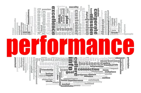 Performance word cloud — Stock Photo, Image