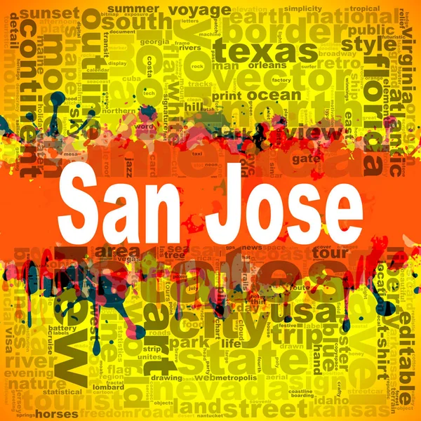 Design nuage mot San Jose — Photo