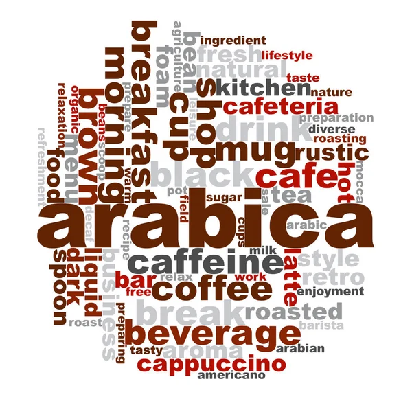 Arabica word cloud — Stock Photo, Image