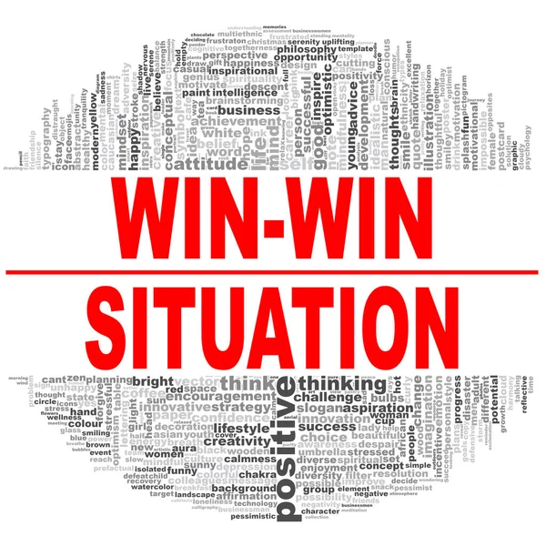 Win-win situation word cloud. — Stockfoto