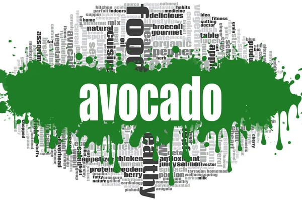 Avocado-Wortwolke — Stockfoto