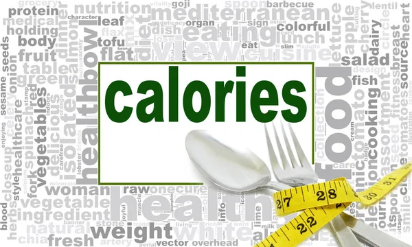 Calories word cloud — Stock Photo, Image