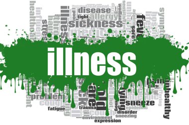 Hastalık kelime bulutu tasarım